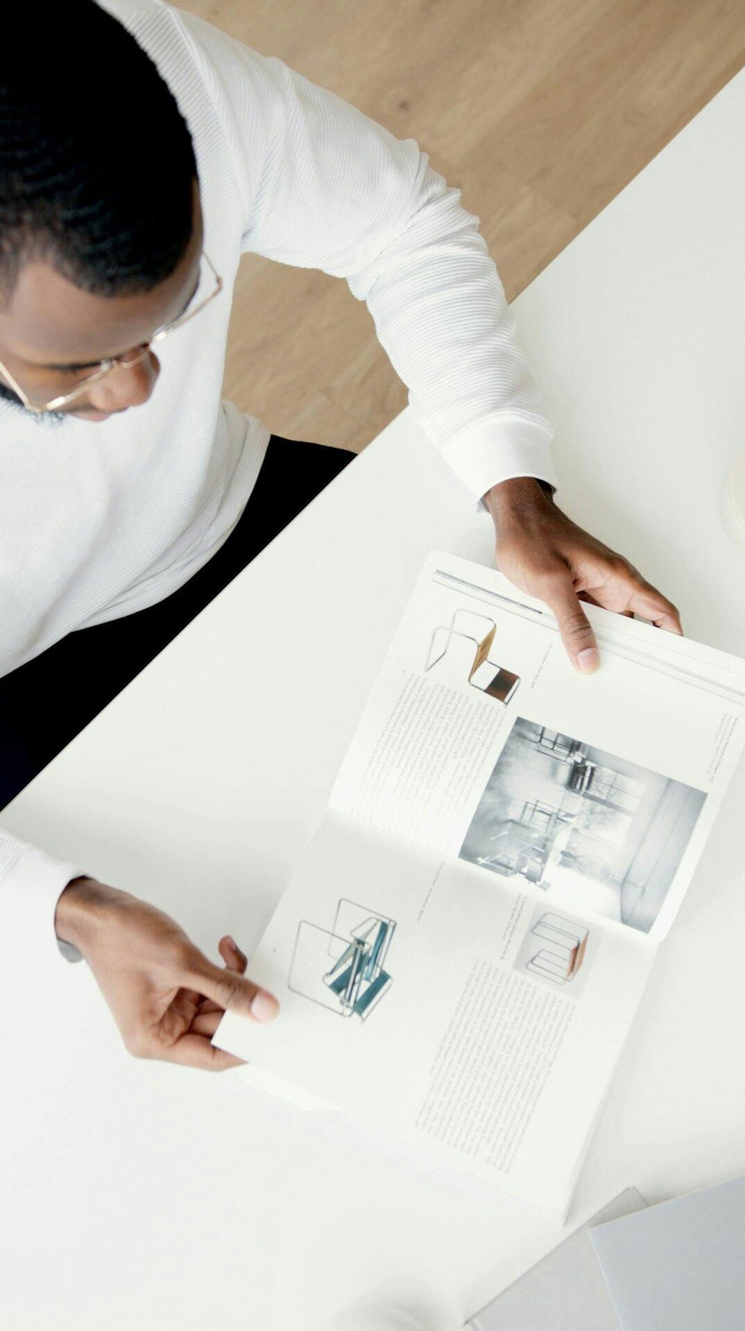 person reviewing mortgage documents